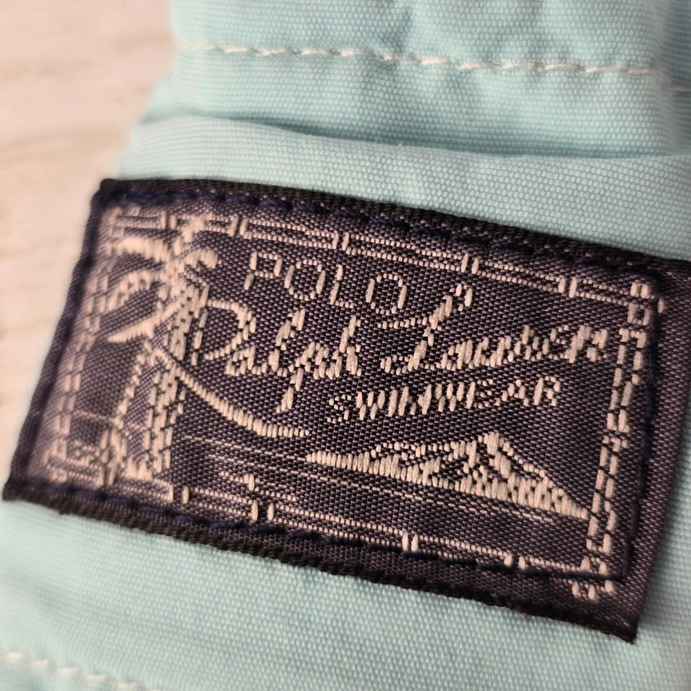 Polo Ralph Lauren Mens Blue Cargo Swim Trunks Board Shorts Size Medium